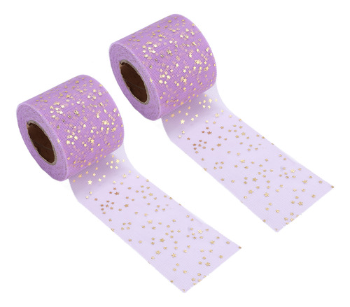 Rollos De Tul Con Purpurina, 2 Unidades, Aspecto Brillante,