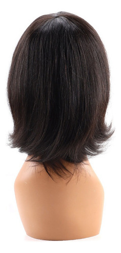 Peruca De Cabelo Humano Liso Cabelo Virgem Brasileiro 25cm