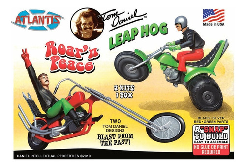 Atlantis tom daniel leap hog roar'n peace moto snap 2 kits de montar