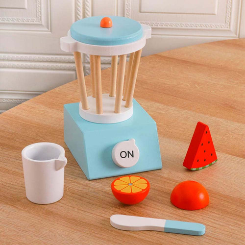 Licuadora Juguete Infantil De Cocina En Madera C/ Accesorios