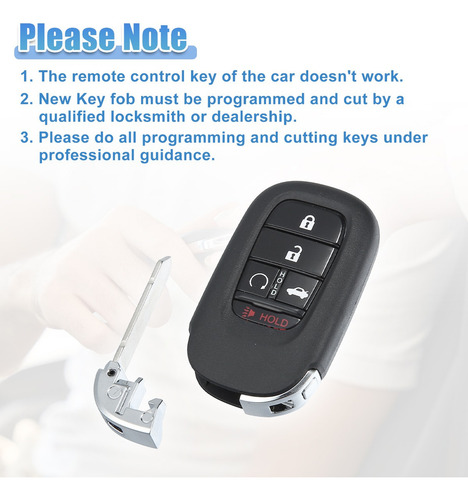 1 Control Remoto Para Honda Accord 2022 5 Button
