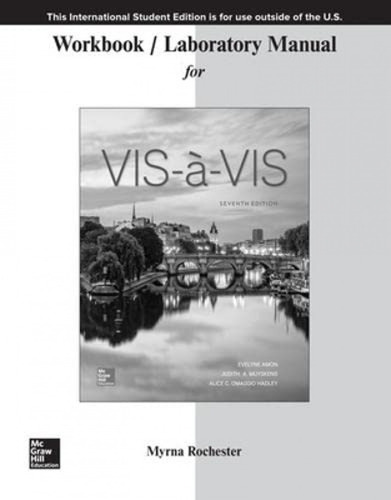 Workbook/laboratory Manual For Vis-a-vis 7e