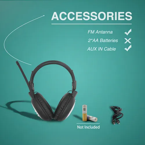 Audífonos De Radio Fm Portátiles Con La Mejor Recepción, Auriculares Inalámbricos Con Radio Integrado Para Caminar, Correr, Funciona Diariamente Con 2 Pilas Aa (no Incluidas)
