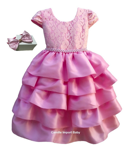 Vestido Festa Infantil Luxo Princesa Realeza Formatura Dama