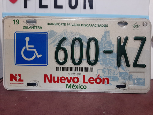 Placa Para Auto Original Discapacidad 