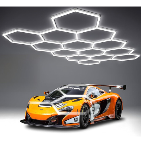 Luz De Garaje Hexagonal Led 14 Luces 600w 60800 Lúmenes