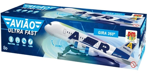 Avião De Brinquedo Bate Volta Ultra Fast Azul Dmt6848