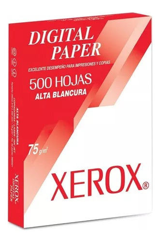 Papel Digital Xerox Tamaño Carta 10 Paquetes De 500 Hojas