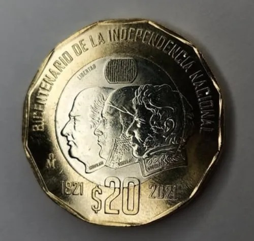 Moneda 20 Pesos Bicentenario Independencia De México