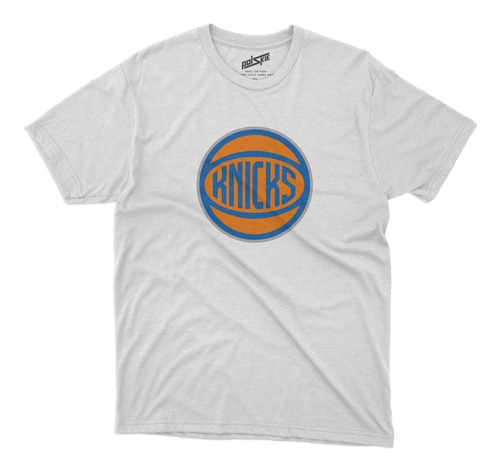 Remera Basket Nba New York Knicks Blanca Logo Vintage Dos