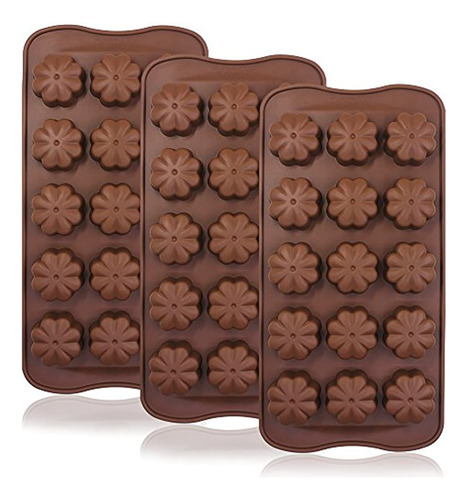 3 Moldes De Cuatro Hojas Para Chocolate Caramelos Finegood 1