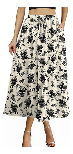 Faldas R For Mujer, Talla Grande, Con Cintura Elástica Y Do