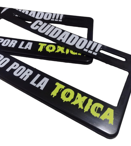 Juego Porta Placas Decorado Ancho Deportivo Toxica Amarillo