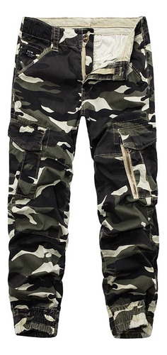 Pantalones Cargo De Camuflaje Para Hombre, Holgados, Táctico