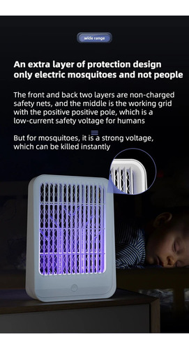 Matador De Moscas De Mosquito Elétrico Portátil De 2000 Mah.