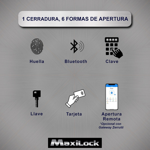 Imagen 5 de 8 de Cerradura Inteligente Maxilock Mxe 20811 - Backset 60