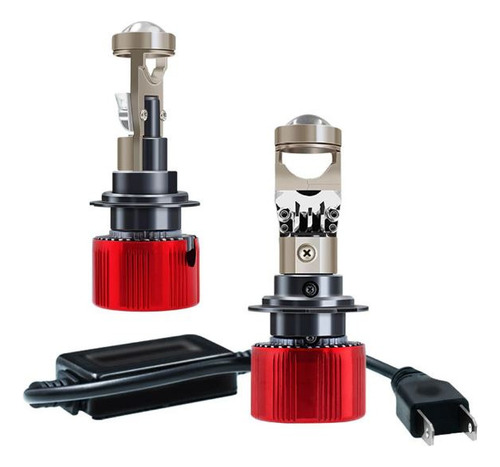 Kit Turbo Foco Led Lupa Auto H7 30000 Lúmenes