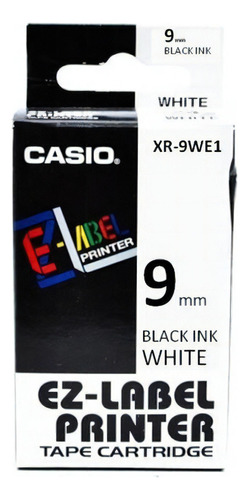 Casio Xr-9we1 (negro Sobre Blanco) 9mm Color Negro