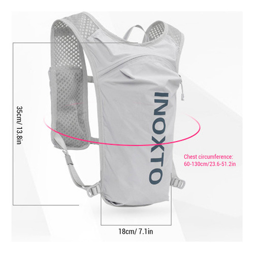 Mochila Transpirable Para Correr De 5 Litros, Chaleco De Hid