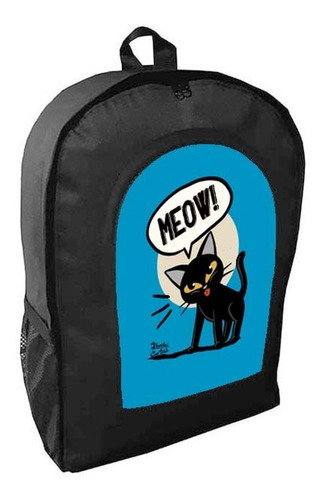 Mochila Negra Gatos Gatitos Adulto / Escolar E2