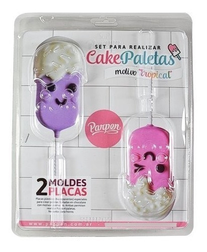 Imagen 2 de 7 de Set De 2 Moldes Cakepaletas Tropical Parpen