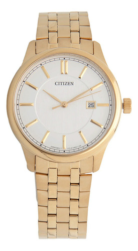Relógio Citizen Masculino Dourado Social Tz20475h - Classico Cor do fundo Branco