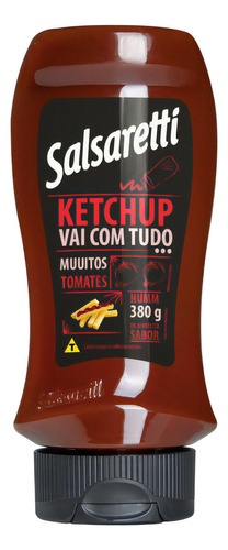 Ketchup Salsaretti Molhos sem glúten em tubo 380 g