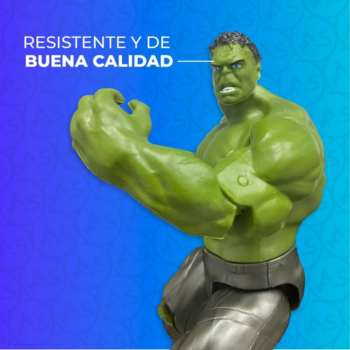 Imagen 6 de 10 de Muñeco Hulk Mini Articulado Figura Accion Avengers Con Luz