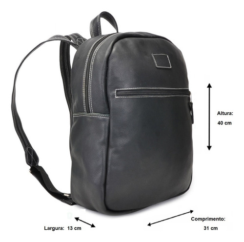 Mochila Couro Legitimo Premium Minimalista Retro Resistente