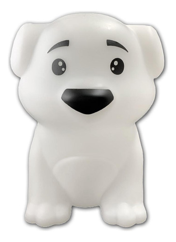 Luminária Abajur De Mesa Cachorrinho Branco Grande Menino