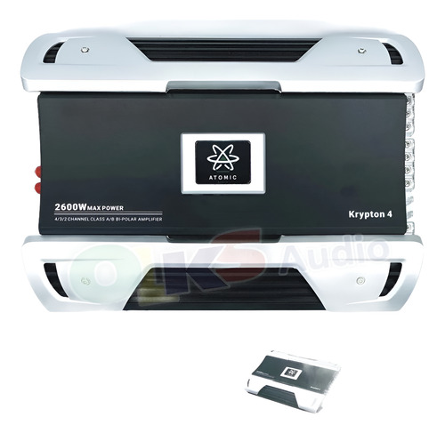 Amplificador 4 Canales Atomic Krypton4 2600w Negro