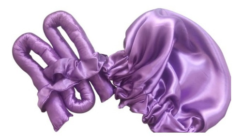 Imagen 6 de 7 de Gorro De Satin Para Dormir + Rizador Sin Calor Genericos