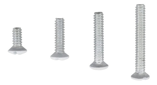 Bairong 120 Tornillo Para Placa Pared #6-32 Rosca Blanca Luz