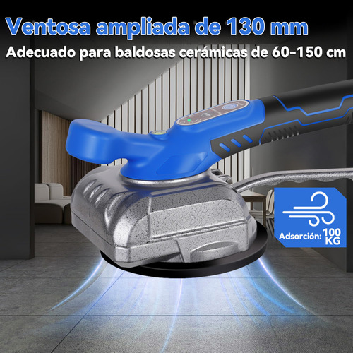 Vibrador para Loseta de Alta Potencia con Dos Pilas de 21v 5c de Alta Capacidad a Prueba de Golpes 5 Frecuencias de Vibración Ajustables Qyiklpy