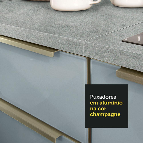 Mueble Para Horno Y Microondas Madesa Lux Sin Encimera Bg Color Blanco/Gris