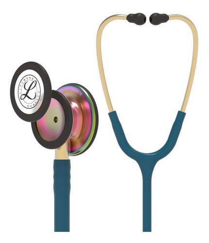 Esteto Littmann Classic Iii Azul Caribe Rainbow Dourado 5807