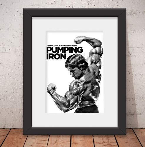 Quadro Poster Arnold Schwarzenegger Vidro & Paspatur 46x56 