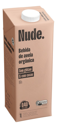 Bebida à Base de Aveia Orgânica Cacau Nude. Caixa 1l