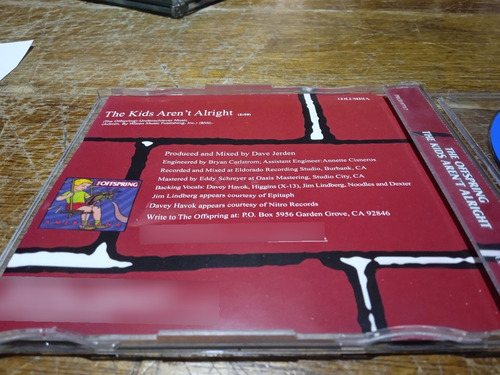Cd Single The Offspring The Kids Aren,t Alright (Usado)