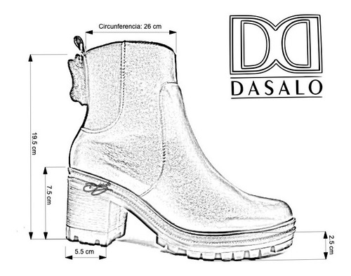 Bota Estilo Combat Casual Cuero Vacuno Genuino
