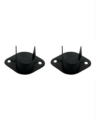 Soporte Cortinero Lateral Tipo U Zamac Negro 1 (1 Jgo)