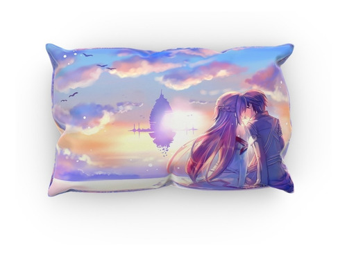 Cojin Almohada Sword Art Kirito Y Asuna Kiss Paisaje Diseño Diseño De La Tela Lisa