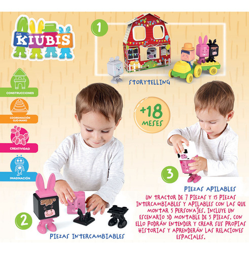 Rompe Cabezas Arma Tu Granja Kiubis 3d Educa Infantil Trex