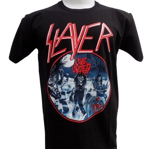 Remera Slayer Live Undead Trash Metal Rockería Que Sea Rock 