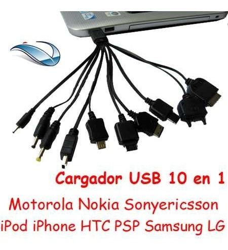 Cable Usb 10 En 1 Telefonos Celulares Y Otros