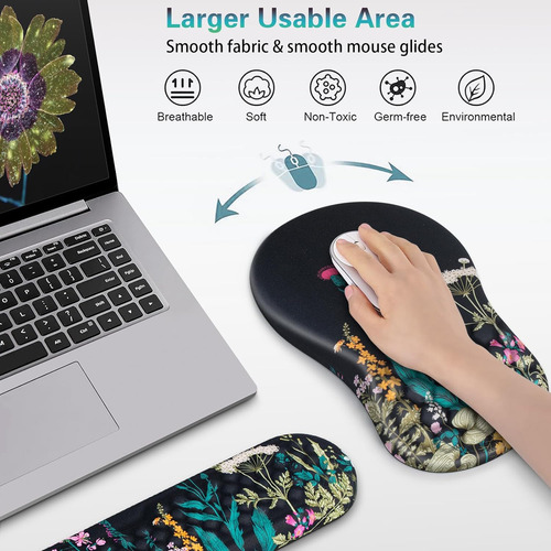 Alfombrilla Para Mouse Con Reposamuñecas, Alfombrilla Ergonó
