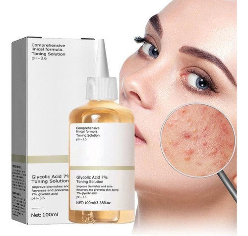 Tónico Ácido, Ácido Glicólico De Frutas, 100 Ml, 7% Glicólic 100ml