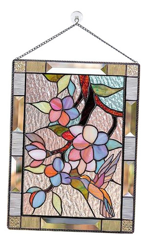 Rectangular Ventana Colgante Panel Atrapasoles Cereza