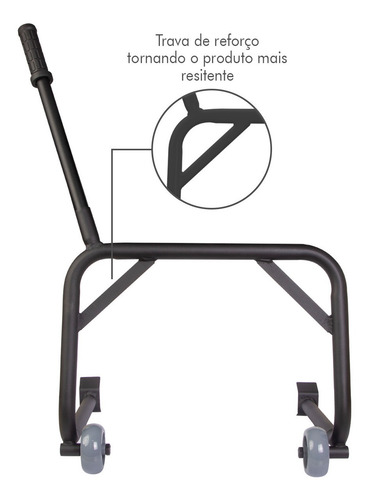 Imagem 7 de 10 de Cavalete Moto Universal Pedaleira Estribo Evolution