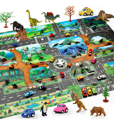 Tapete De Juego Para Niños Juego Y Toy, Mapa De Estacionamie